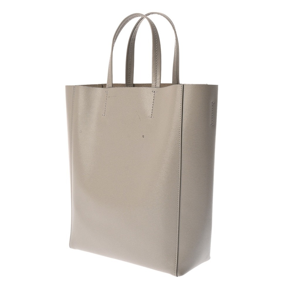 Celine Vertical Cabas Gray Leather Tote Bag - Picture 2 of 9
